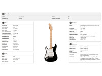 Fender Squier Sonic Left-Handed Maple Fingerboard White Pickguard Black Fender Squier Sonic Left-Handed Maple Fingerboard White Pickguard Black